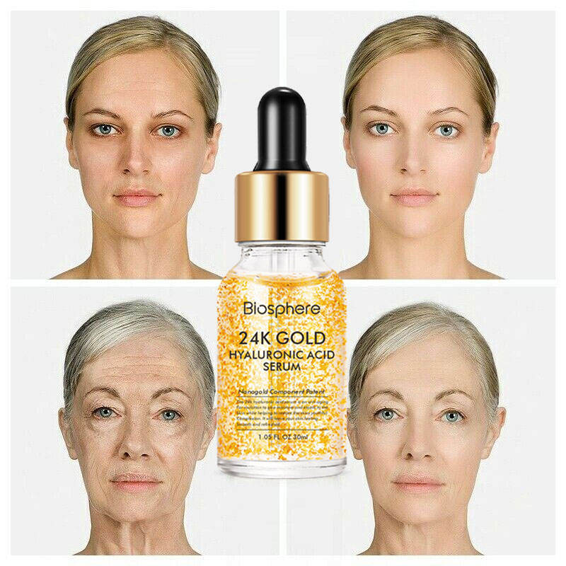 Luxury 24K Gold Snail Hyaluronic Acid Facial Serum