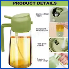 Oil Dispenser Bottle – 500ml Plastic Spray Oil Sprayer